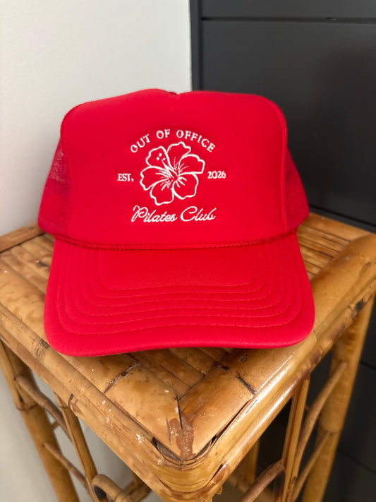 Pilates Club Trucker - Red