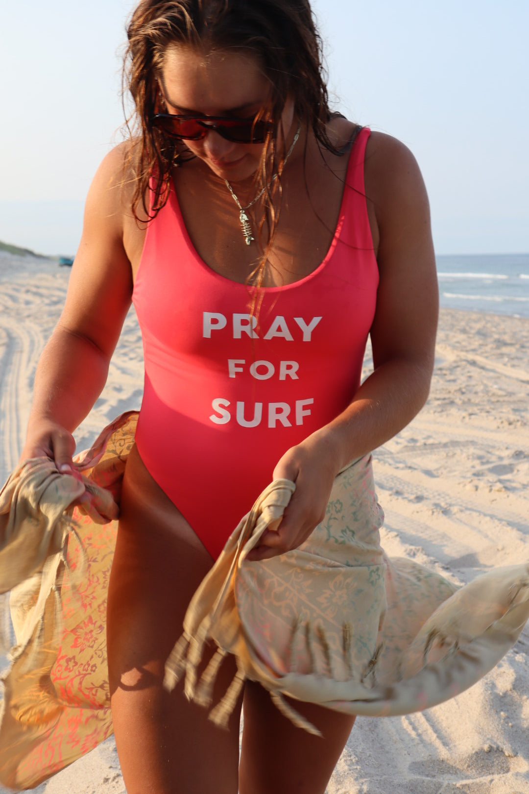 Pray for Surf One Piece