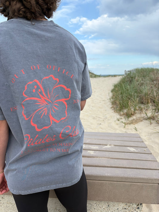Pilates Club Tee - Vintage Blue