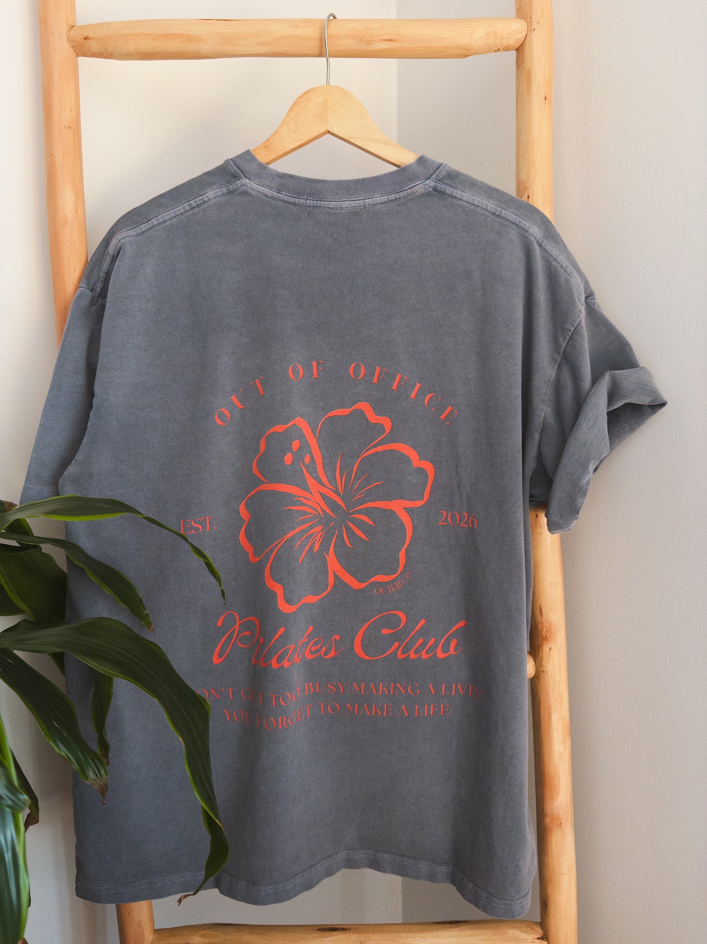 Pilates Club Tee - Vintage Blue