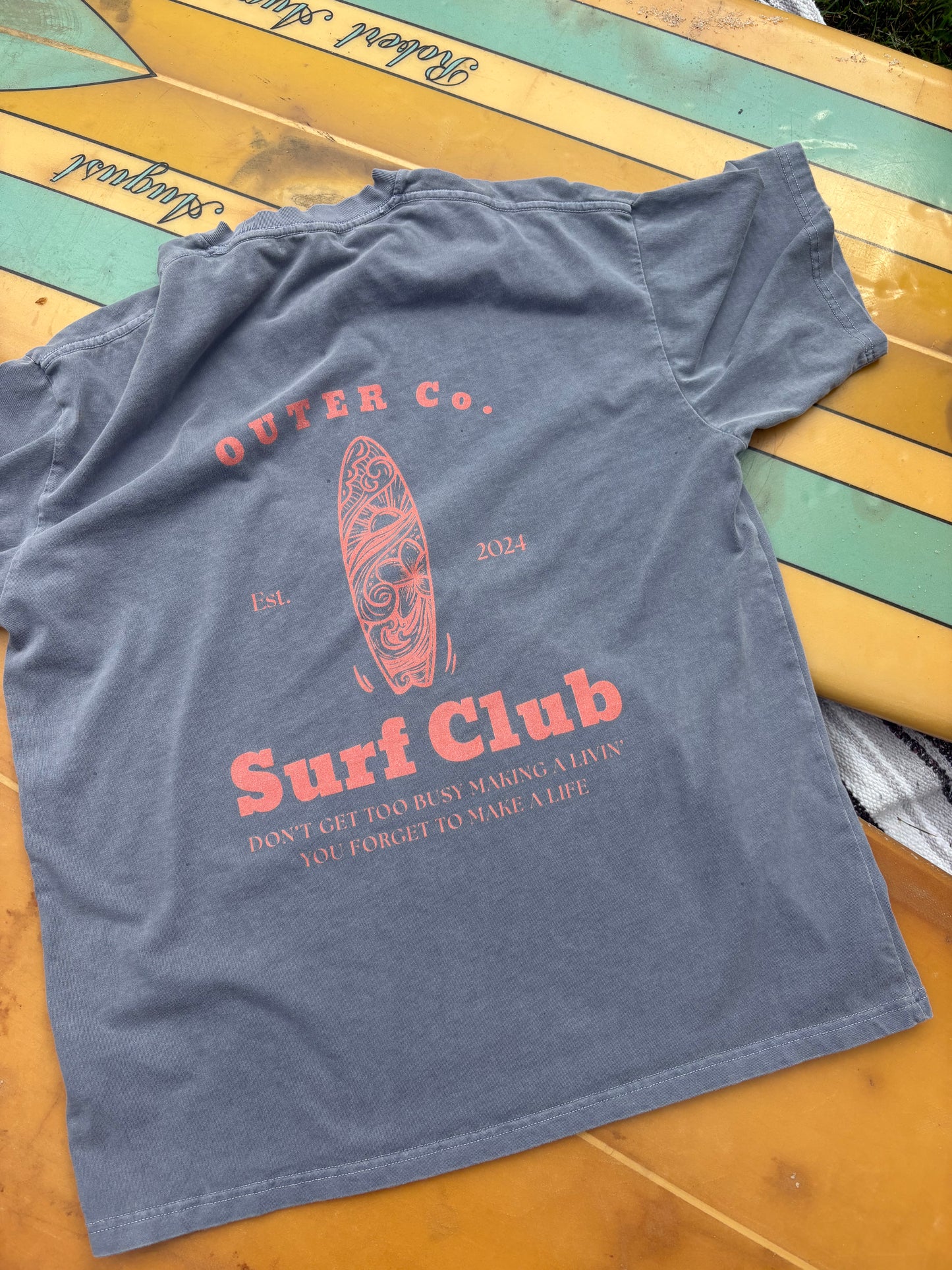 Surf Club Tee - Vintage Blue