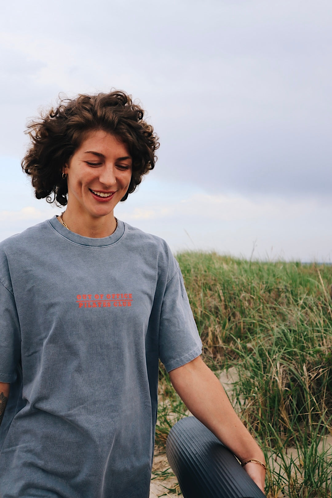 Pilates Club Tee - Vintage Blue